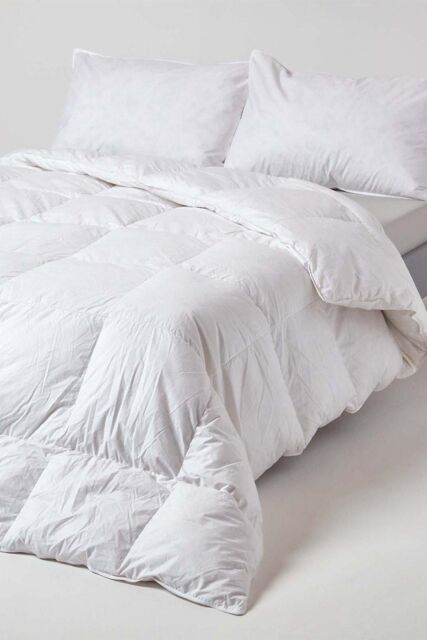Homescapes Duck Feather & Down 13.5 Tog Winter Duvet in White - Size: King - image 1