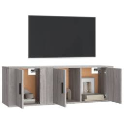 Berkfield Home Classic 2 Piece TV Cabinet Set Grey Sonoma Engineered Wood - thumbnail 1