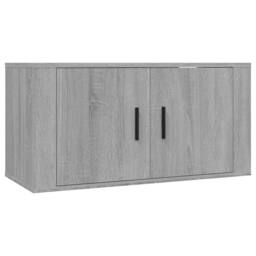 Berkfield Home Classic 2 Piece TV Cabinet Set Grey Sonoma Engineered Wood - thumbnail 4