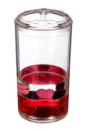 Orsina Floating Hearts Acrylic Hearts Toothbrush Holder in Clear - thumbnail 2