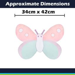 VFM e-Store Wall Decoration Plush Butterfly Plush Gift 34cm x 42cm Multicolour X 1 - Size: 34 cm x 42 cm - thumbnail 2