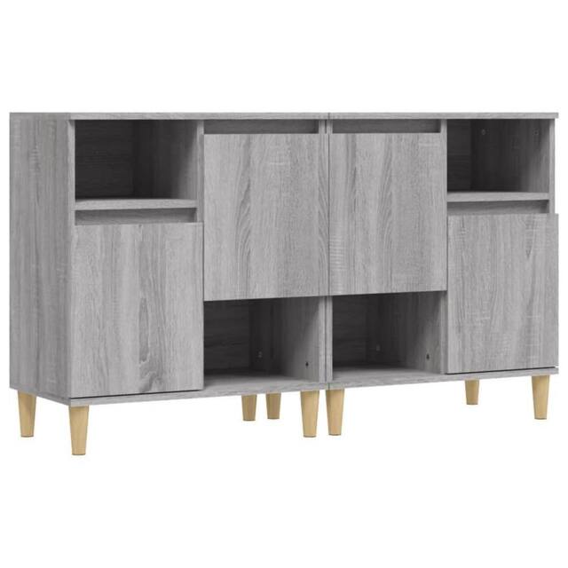 Berkfield Home Sideboards 2 pcs Grey Sonoma 60x35x70 cm Engineered Wood - Size: 60 x 35 x 70 cm - image 1