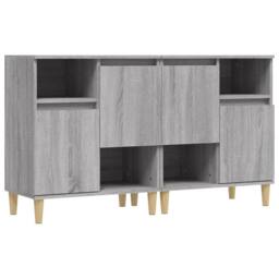 Berkfield Home Sideboards 2 pcs Grey Sonoma 60x35x70 cm Engineered Wood - Size: 60 x 35 x 70 cm - thumbnail 1
