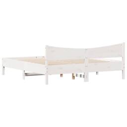 Berkfield Home Bed Frame without Mattress White 180x200 cm Super King Solid Wood Pine - thumbnail 6