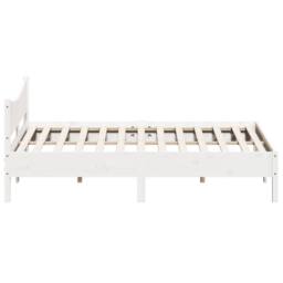 Berkfield Home Bed Frame without Mattress White 180x200 cm Super King Solid Wood Pine - thumbnail 5