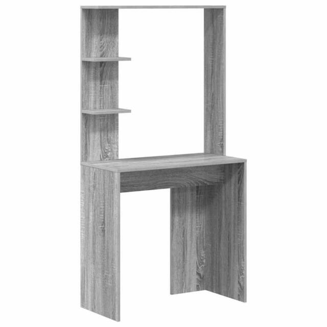 Berkfield Home Grey Computer Desk Grey Sonoma Engineered Wood Compact - image 1