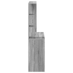 Berkfield Home Grey Computer Desk Grey Sonoma Engineered Wood Compact - thumbnail 6