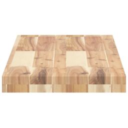 Berkfield Home Floating Shelf 80x30x4 cm Untreated Solid Wood Acacia in Brown - Size: 80 x 30 x 4 cm - thumbnail 5
