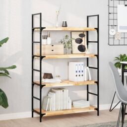 Berkfield Home Floating Shelf 80x30x4 cm Untreated Solid Wood Acacia in Brown - Size: 80 x 30 x 4 cm - thumbnail 1