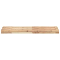 Berkfield Home Floating Shelf 80x30x4 cm Untreated Solid Wood Acacia in Brown - Size: 80 x 30 x 4 cm - thumbnail 4