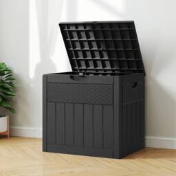 EONLION 126L Outdoor Storage Box Large Patio Garden in Black - Size: 500mm - thumbnail 4