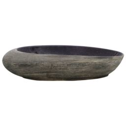 Berkfield Home Countertop Basin Purple & Grey Oval 59x40x14 cm Ceramic - Size: 59 x 40 x 14 cm - thumbnail 3