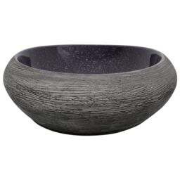 Berkfield Home Countertop Basin Purple & Grey Oval 59x40x14 cm Ceramic - Size: 59 x 40 x 14 cm - thumbnail 5