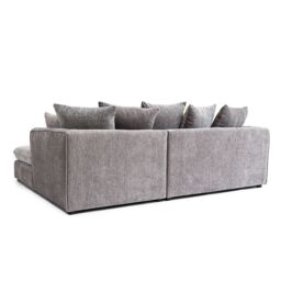 Abakus Direct Lucas Water Repellent Velvet Chenille Left Facing Corner Sofa in Grey - thumbnail 9