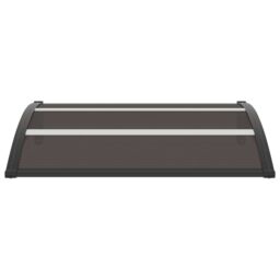 Berkfield Home Door Canopy Black 120x80 cm PC - thumbnail 2