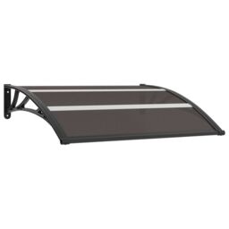 Berkfield Home Door Canopy Black 120x80 cm PC - thumbnail 1