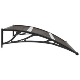 Berkfield Home Door Canopy Black 120x80 cm PC - thumbnail 3