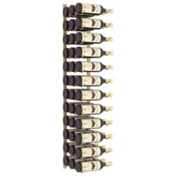 Berkfield Home Wall Mounted Wine Rack for 36 Bottles Gold Iron