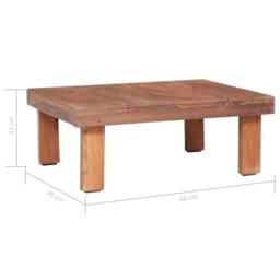 Berkfield Home Coffee Table 60x45x23 cm Solid Reclaimed Wood in Brown - Size: 60 x 45 x 23 cm - thumbnail 5