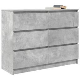 Berkfield Home Sideboard Concrete Grey 100x35x76 cm Engineered Wood - Size: 100 x 35 x 76 cm - thumbnail 4