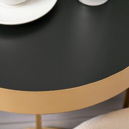 Pirlo Plush Set Of 2 Nesting Tables With Metal Gold Frame - thumbnail 3