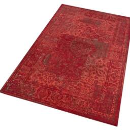 THE RUGS Design Velour Plume Rug & Runner Soft Durable Vintage Area Rug in Red - Size: 120 cm x 170 cm - thumbnail 3