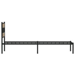Berkfield Home Metal Bed Frame without Mattress Sonoma Oak 100x200 cm in Brown - thumbnail 5