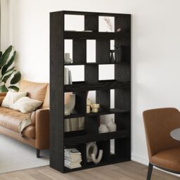 Berkfield Home Room Divider 2 pcs Black oak 100x33x187, 5 cm Engineered wood