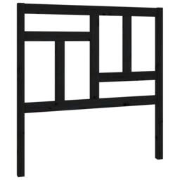 Berkfield Home Beautiful Bed Headboard Black 95.5x4x100 cm Solid Wood Pine - thumbnail 3