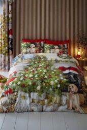 Fusion 'Christmas Tree' Festive Scene Print Duvet Cover Set - Size: Double - thumbnail 1