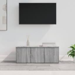 Berkfield Home TV Cabinet Grey Sonoma 80x34x30 cm Engineered Wood - Size: 80 x 34 x 30 cm - thumbnail 2