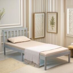 FURNOS Single 3ft Bed Frame In Pine in Grey - thumbnail 2