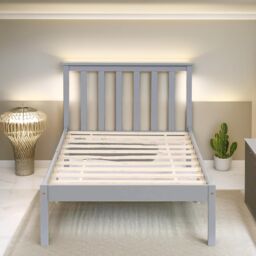 FURNOS Single 3ft Bed Frame In Pine in Grey - thumbnail 5
