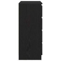 Berkfield Home Sideboard with Drawers Black Oak 71x35x84 cm Engineered Wood - Size: 71 x 35 x 84 cm - thumbnail 7