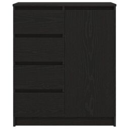 Berkfield Home Sideboard with Drawers Black Oak 71x35x84 cm Engineered Wood - Size: 71 x 35 x 84 cm - thumbnail 6