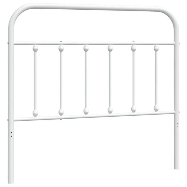 Berkfield Home Metal Headboard White 107 cm - image 1