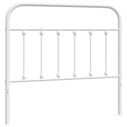 Berkfield Home Metal Headboard White 107 cm - thumbnail 1