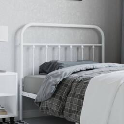 Berkfield Home Metal Headboard White 107 cm - thumbnail 2