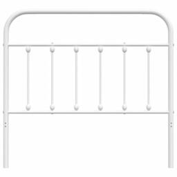 Berkfield Home Metal Headboard White 107 cm - thumbnail 4