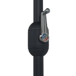 Berkfield Home Outdoor Parasol with Aluminium Pole 270x246 cm Anthracite in Charcoal - thumbnail 6