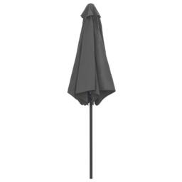 Berkfield Home Outdoor Parasol with Aluminium Pole 270x246 cm Anthracite in Charcoal - thumbnail 4