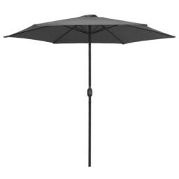 Berkfield Home Outdoor Parasol with Aluminium Pole 270x246 cm Anthracite in Charcoal - thumbnail 1