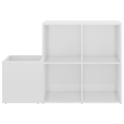 Berkfield Home Hall Shoe Cabinet High Gloss White 105x35.5x70 cm Engineered Wood - thumbnail 5