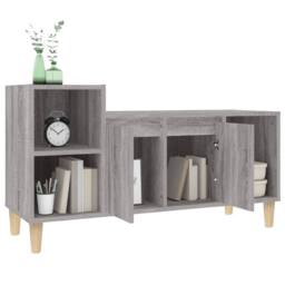 Berkfield Home TV Cabinet Grey Sonoma 100x35x55 cm Engineered Wood - Size: 100 x 35 x 55 cm - thumbnail 4