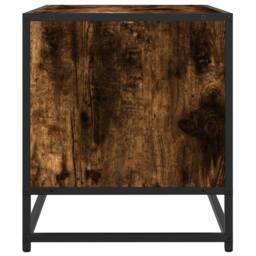 Berkfield Home TV Cabinet Smoked Oak 120.5x40x46 cm Engineered Wood & Metal in Brown - thumbnail 5