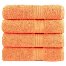 Berkfield Home Premium Shower Towels SOLUND 4 pcs Orange 70x140 cm 600 gsm - thumbnail 2