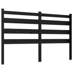 Berkfield Home Beautiful Bed Headboard Black 206x4x100 cm Solid Wood Pine - Size: 206 x 4 x 100 cm - thumbnail 3