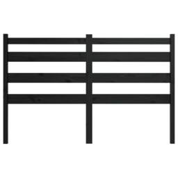 Berkfield Home Beautiful Bed Headboard Black 206x4x100 cm Solid Wood Pine - Size: 206 x 4 x 100 cm - thumbnail 4