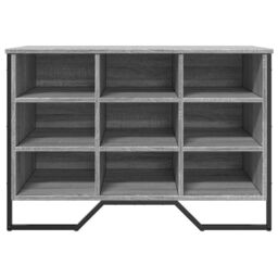 Berkfield Home Shoe Cabinet Grey Sonoma 90x38x61.5 cm Engineered Wood - thumbnail 4