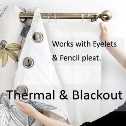 Luxury Living Curtain Linings 100% Blackout : Heavyweight, Thermal Insulation for Energy Savings in Cream - Size: 155 cm width x 132 cm drop - thumbnail 2